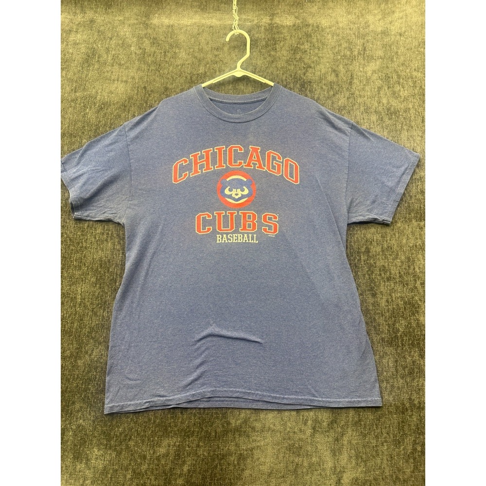 Vintage MLB Chicago Cubs Baseball Shirt Mens XL Blue Performance Sports Crewneck